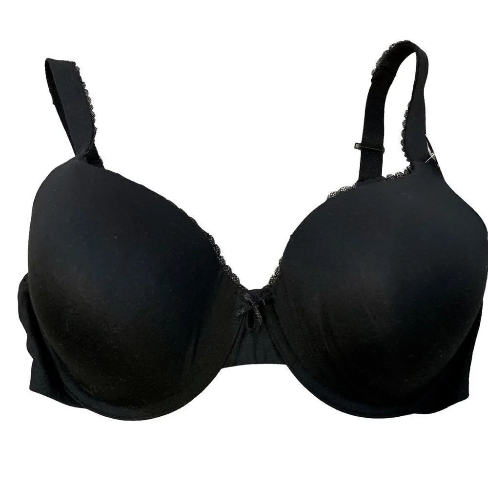 Paramour Women’s Sensational Convertible T-Shirt Bra Black Size 36DD NWT